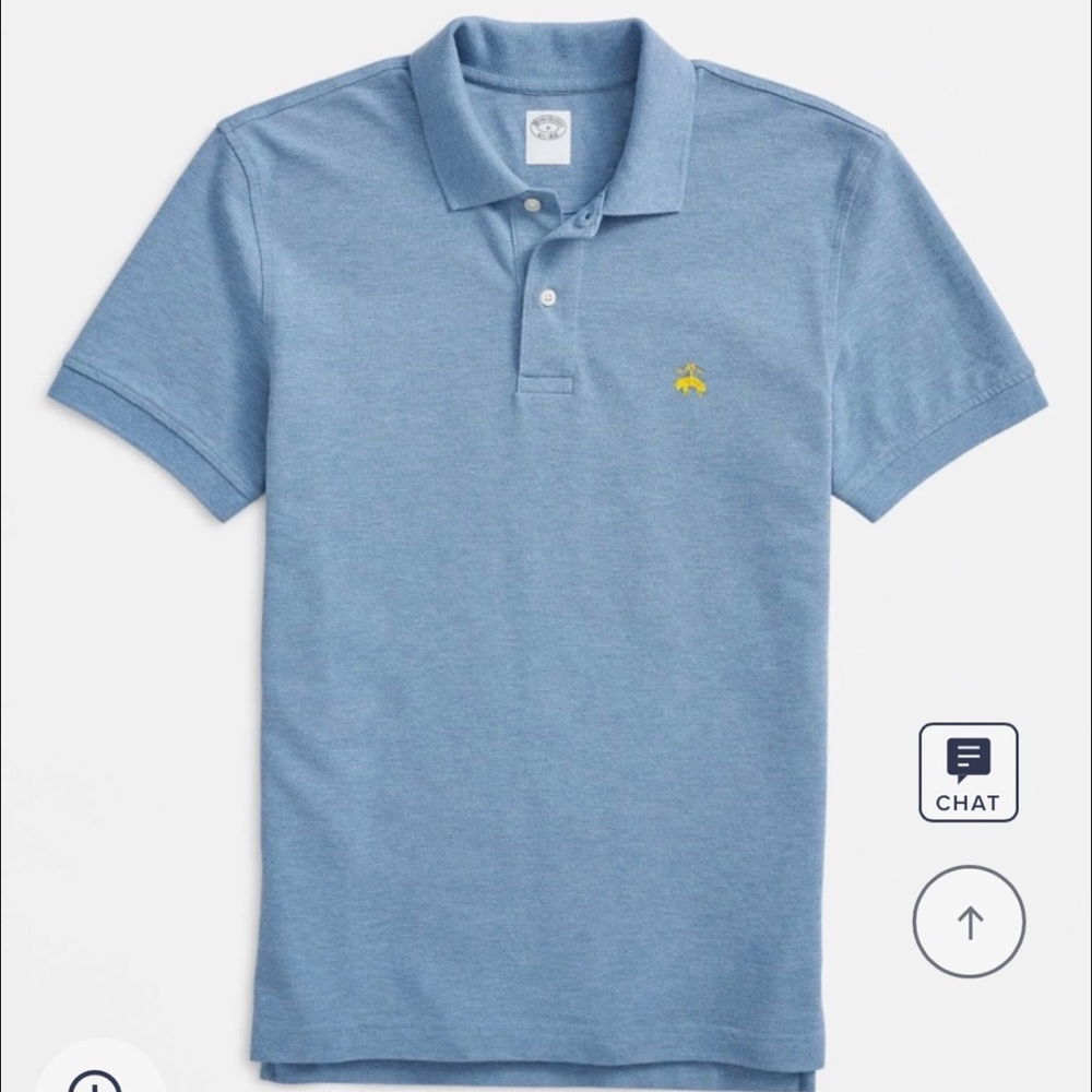 Brooks Brothers Golden Fleece Stretch Supima Light Blue Polo Shirt
